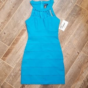 Blue dress with cage top from Trixxi, size 3 NWT